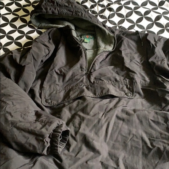 J Crew L Tall Fleece lined parka pullover great! - Picture 1 of 3